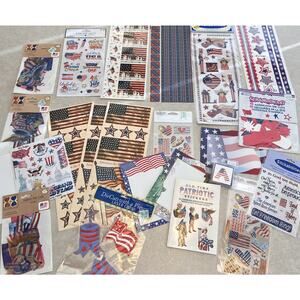 LOT PATRIOTIC 4TH OF JULY USA Veterans Patriotic Stickers And Mixed Scrapbooking